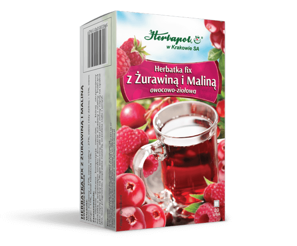 Herbatka z żurawiną i maliną fix Herbapol