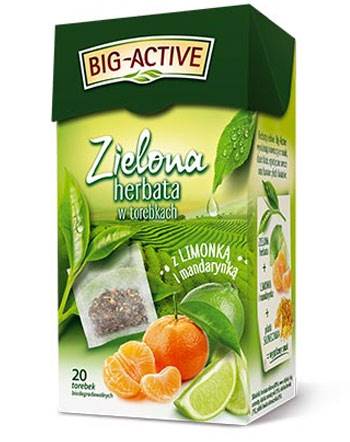 Herbata zielona z limonką i mandarynką fix Big Act