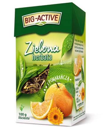 Herbata zielona z pomarańczą 100g Big Active