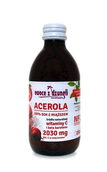 Acerola sok z miaższem 100% 250 ml