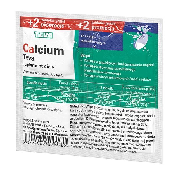 Calcium Teva wapno tabletki musujące x 14
