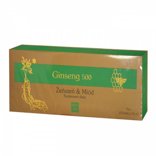 Ginseng 500 żeń-szeń i miód 10x10 zielony