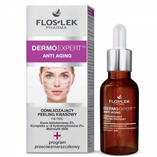 Flos lek peeling kwasowy na noc anti-aging 30 ml