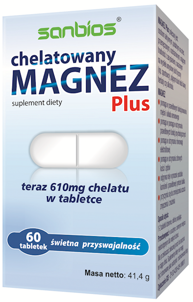 Magnez chelatowany plus 60 tabl