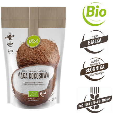 Mąka kokosowa 500g CocoFarm