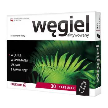 Węgiel aktywowany 30 kaps. Colfarm