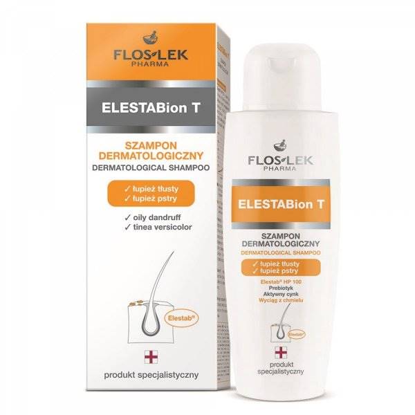 Flos lek ELESTABion T szampon łupież tłusty, pstry