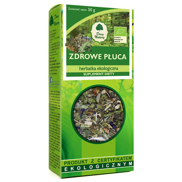Herbata Zdrowe płuca EKO 50g Dary Natury