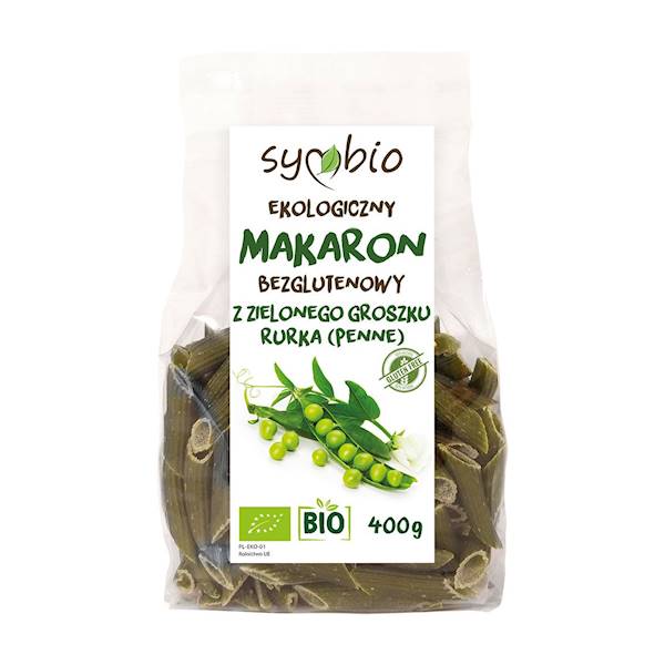 Makaron z zielonego groszku BIO 400g Symbio