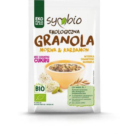 Granola morwa i kardamon BIO 50g Symbio