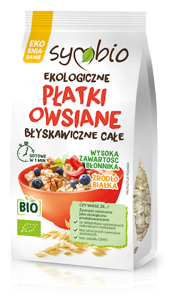 Płatki owsiane błyskawiczne całe BIO 300g Symbio