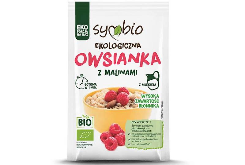 Owsianka z malinami BIO 49g Symbio