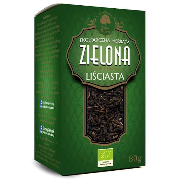 Herbata Zielona liściasta EKO 80g Dary Natury