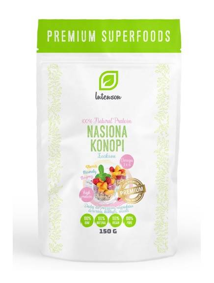 Nasiona konopii łuskane 250g Intenson