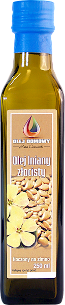 Olej domowy lniany złocisty 250ml