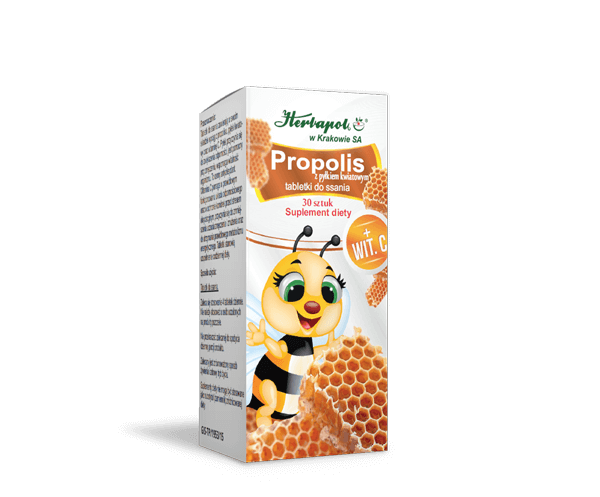 Propolis z pyłkiem kwiatowym 30tabl. Herbapol