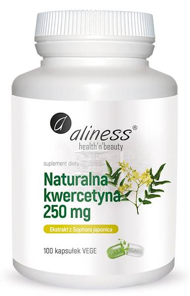 Aliness Kwercetyna naturalna 250mg 100 kaps 