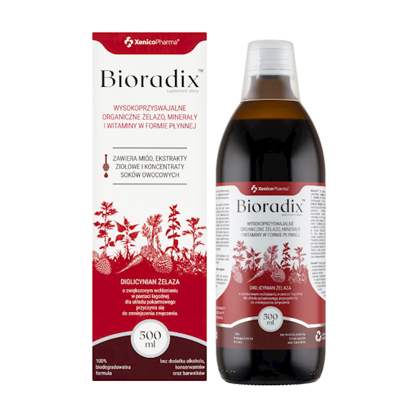 Xenico Bioradix żelazo w płynie 500ml