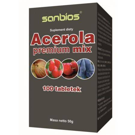 Acerola Premium mix 100tabl. Sanbios