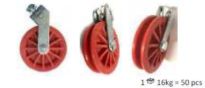 Bloczek 90mm plastikowy z mocowaniem 45 st