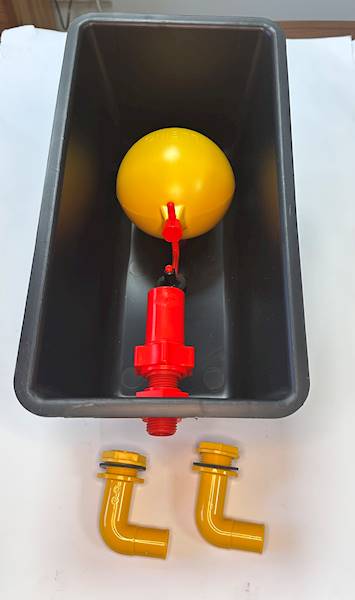 Zbiornik na wodę kpl,2wyjścia czarne 4202-05Lubing