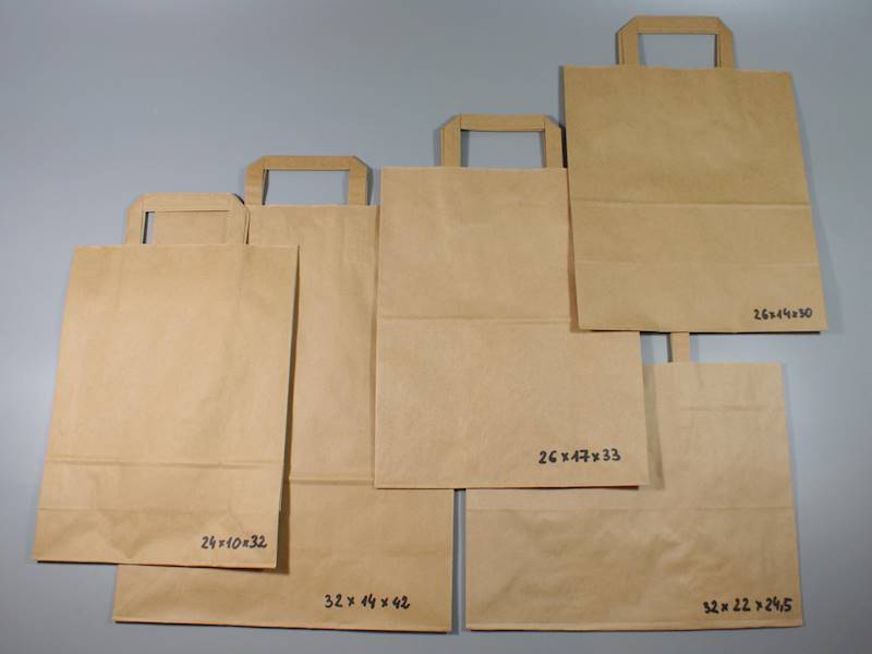 torba papierowa PU 26cm / 16cm / 33,5cm eko
