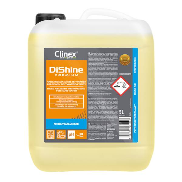 clinex dishine premium płyn nabłyszczający 5L