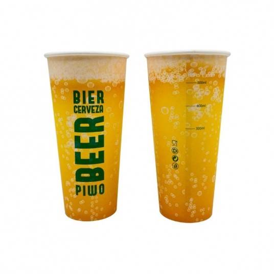 kubek papierowy BEER śr 90mm 500ml PF