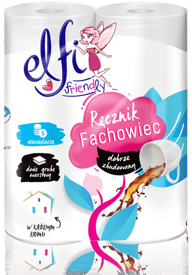 ręcznik kuchenny biały elfi fachowiec 2W 