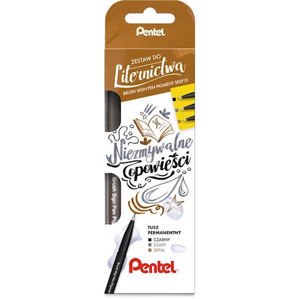 ZESTAW DO LITERNICTWA 3 SZT. BRUSH PIGMENT SES15