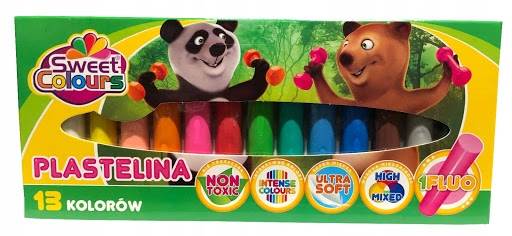 Plastelina 13-kol.Sweet Colours , Koma Plast