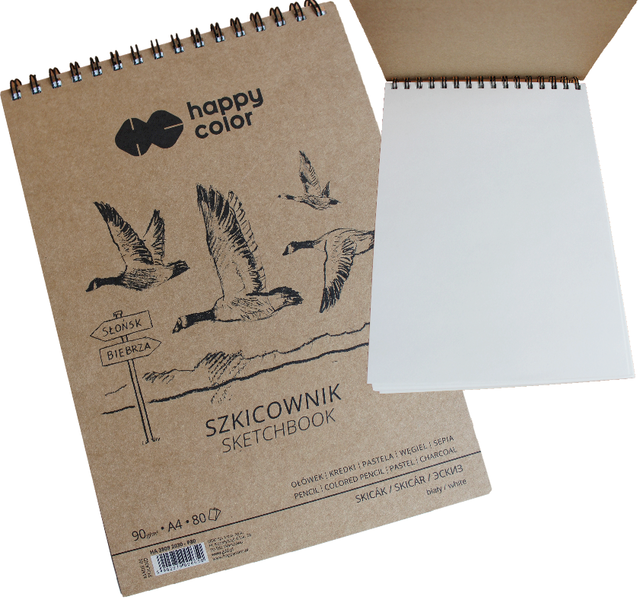 SZKICOWNIK NA SPIRALI PTAKI A4/80 90G