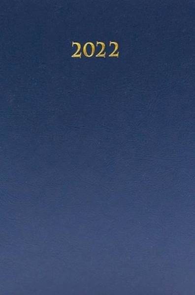 KALENDARZ A5 DZIENNY TWARDY 2022 GRANATOWY
