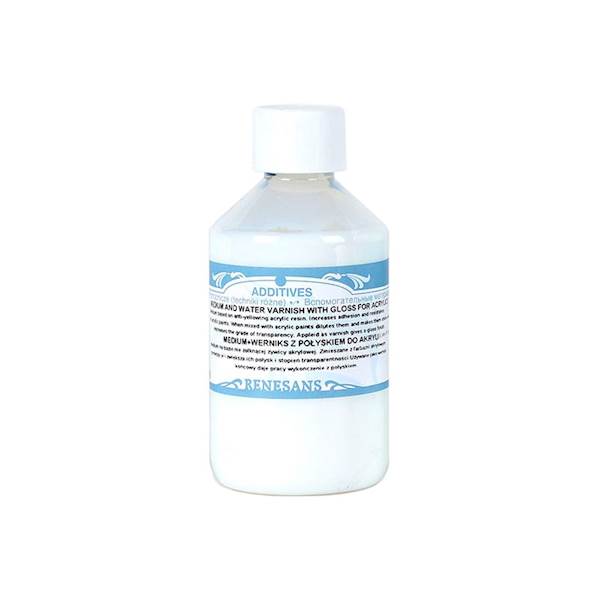 MEDIUM + WERNIKS Z POŁYSKIEM DO AKRYLI 250 ML