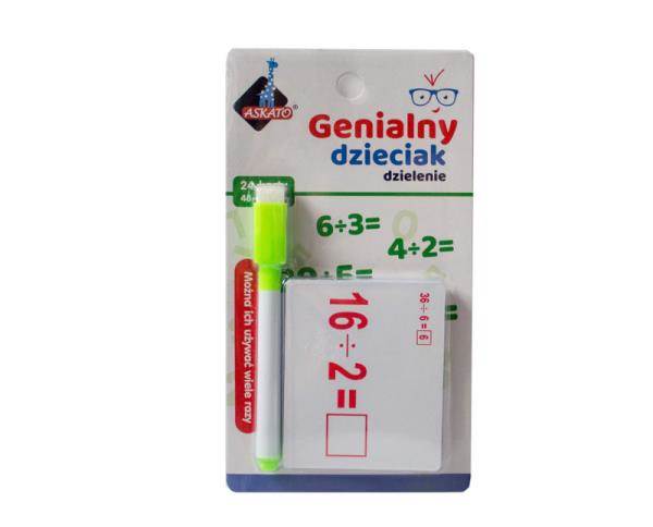 Fiszki matematyczne Genialny Dzieciak Dzielenie, A