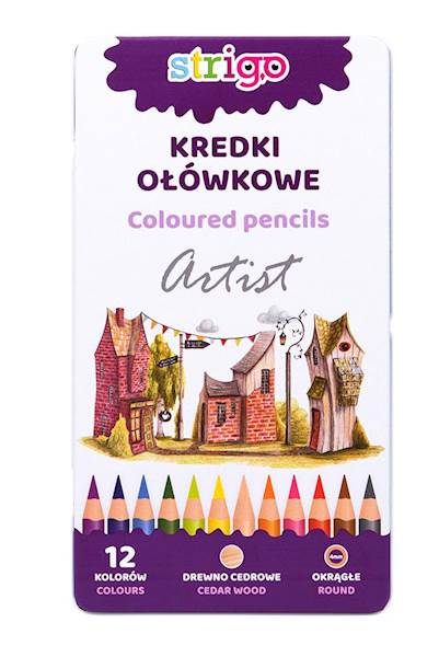 KREDKI OŁÓWKOWE OKRĄGŁE ARTIST METAL 