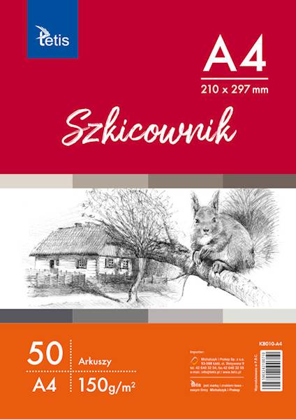 SZKICOWNIK A4/50 150G TETIS