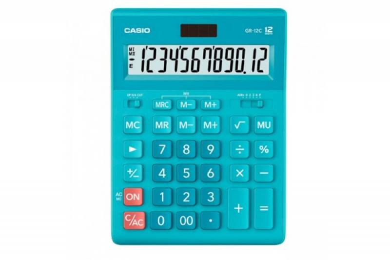 KALKULATOR CASIO GR-12C-LB JASNONIEBIESKI