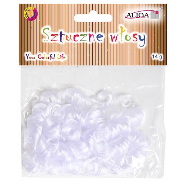 SZTUCZNE WŁOSY BIAŁE 14G 