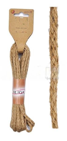 SZNUREK JUTOWY 6MM X 5MM GRUBY ALIGA