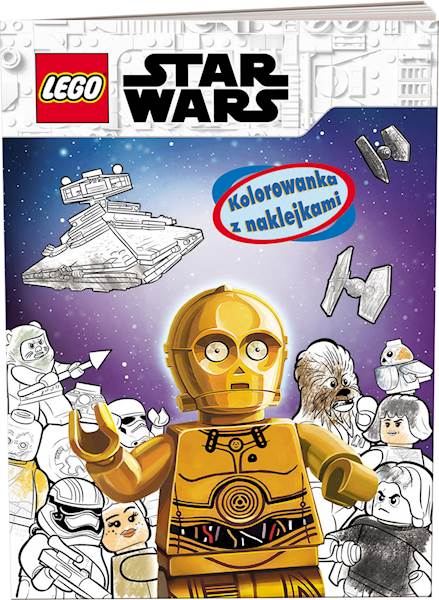 KSIĄŻKA LEGO STAR WARS.KOLOROWANKA Z NAKLEJKAMI