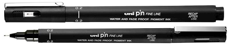 PIN 02-200 CZARNY CIENKOPIS UNI