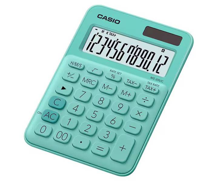 KALKULATOR CASIO MS-20UC-GN MIĘTOWY 