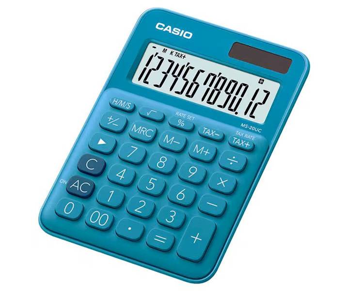 KALKULATOR CASIO MS-20UC-BU NIEBIESKI