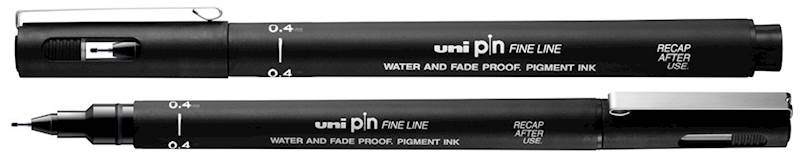 PIN 04-200 CZARNY CIENKOPIS UNI
