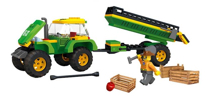 BLOCKI MY FARM: TRAKTOR Z PRZYCZEPĄ 164 EL.