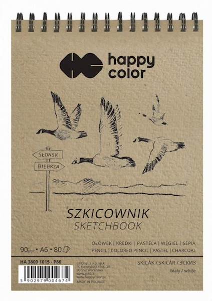 SZKICOWNIK NA SPIRALI PTAKI A6/80 90G.