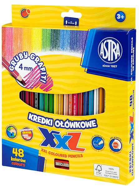 KREDKI OŁÓWKOWE 48KOL XXL ASTRA