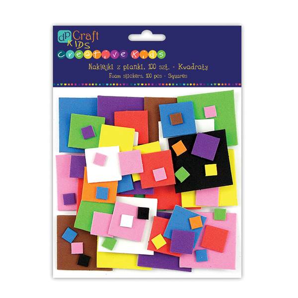 NAKLEJKI Z PIANKI- KWADRATY(100szt.) DP CRAFT