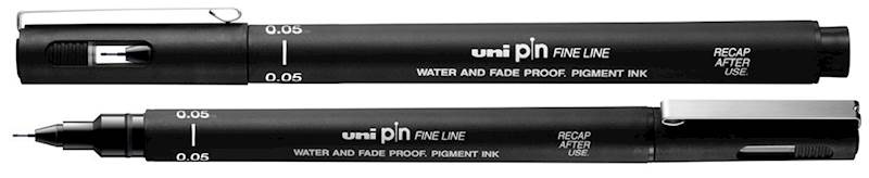 PIN 005-200 CZARNY CIENKOPIS UNI